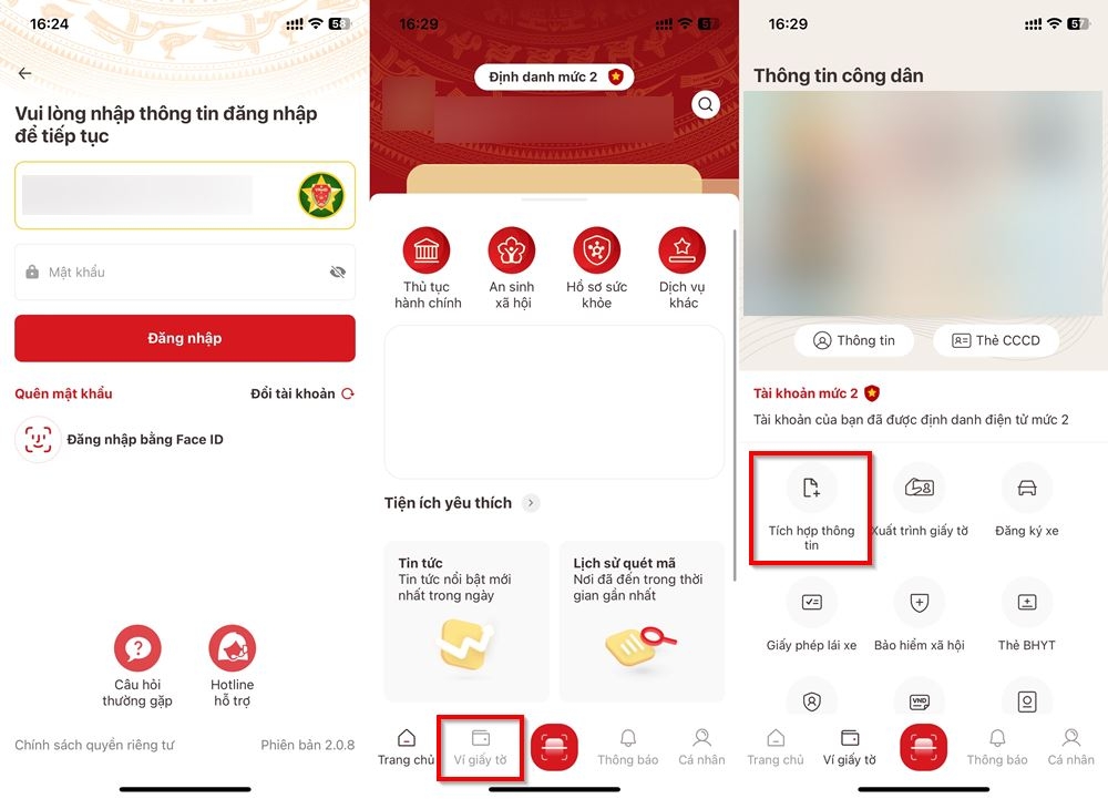 Cách tích hợp giấy đăng ký xe vào VNeID 1