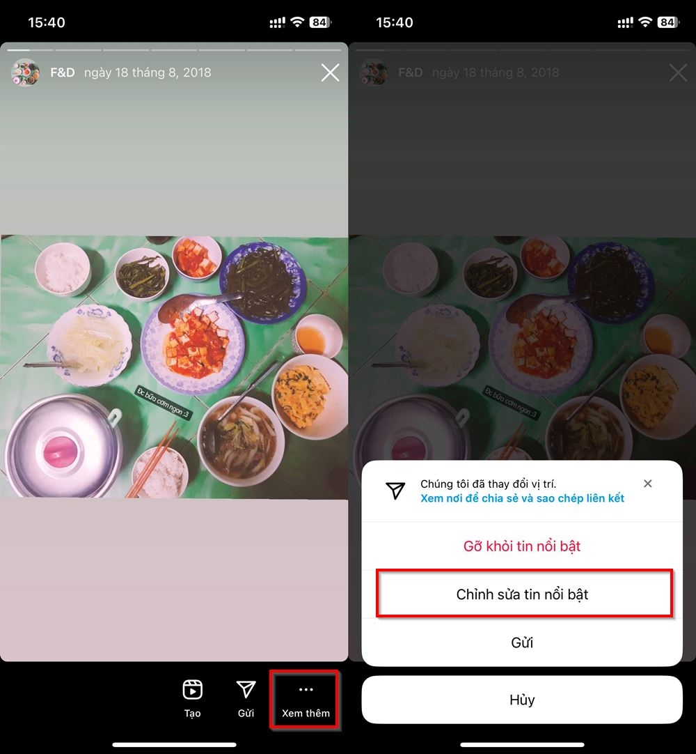 Cách thêm tin vào tin nổi bật trên Instagram 2