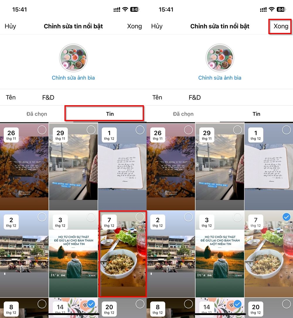 Cách thêm tin vào tin nổi bật trên Instagram 3