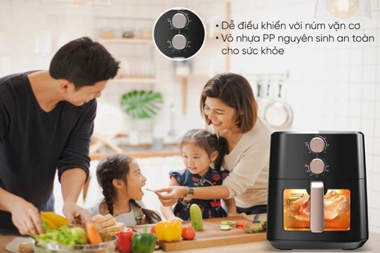 So sánh nồi chiên không dầu Kangaroo và Hotwell (Hình 6)