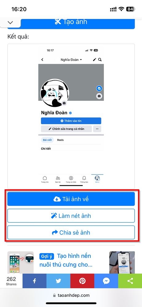 Cách chế tích xanh trang cá nhân Facebook 3