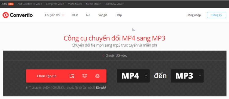 Chuyển MP4 sang MP3 (1)