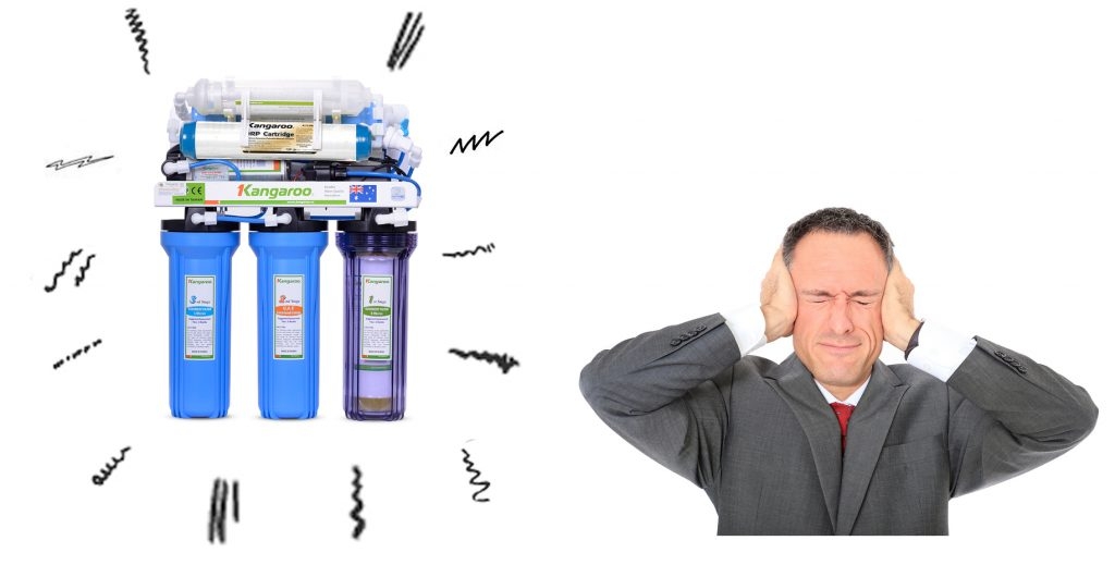 Thiết bị lọc nước Kangaroo phát ra tiếng kêu lớn có thể do nghẽn khí, tắc màng RO hoặc hỏng van cơ