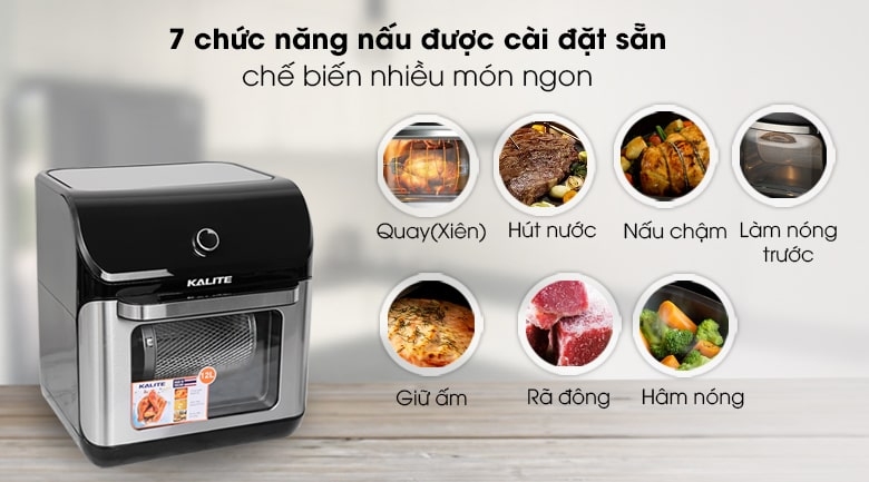 Kalite KL-1200 - mẫu nồi chiên không dầu đa năng có dung tích chế biến lớn đi kèm nhiều tiện ích ưu việt