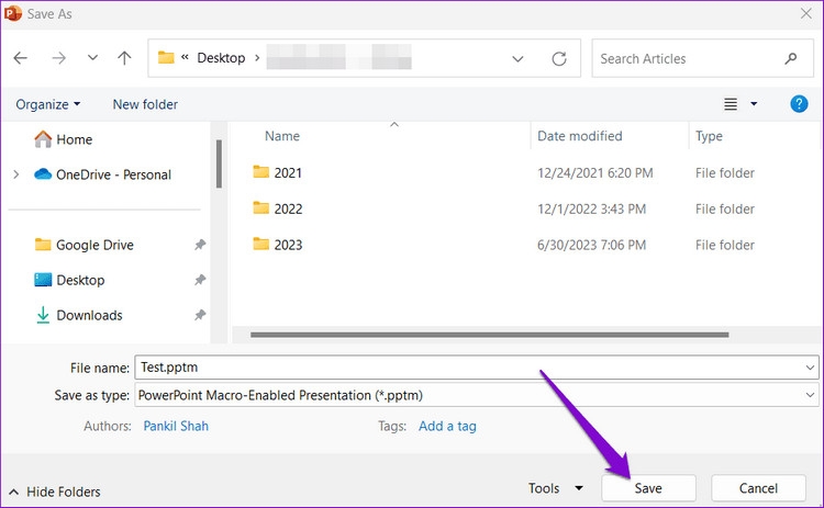 Làm gì khi PowerPoint dở chứng không cho lưu file trên Windows (2)