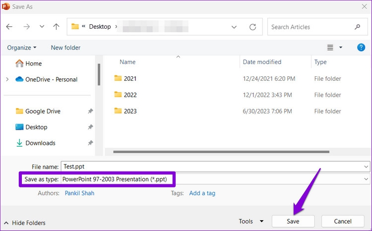 Làm gì khi PowerPoint dở chứng không cho lưu file trên Windows (3)