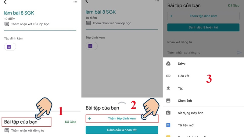 Cách nộp bài trên Google Classroom bằng điện thoại, máy tính (Hình 5)