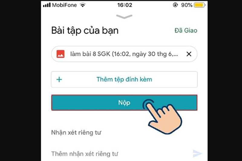 Cách nộp bài trên Google Classroom bằng điện thoại, máy tính (Hình 6)