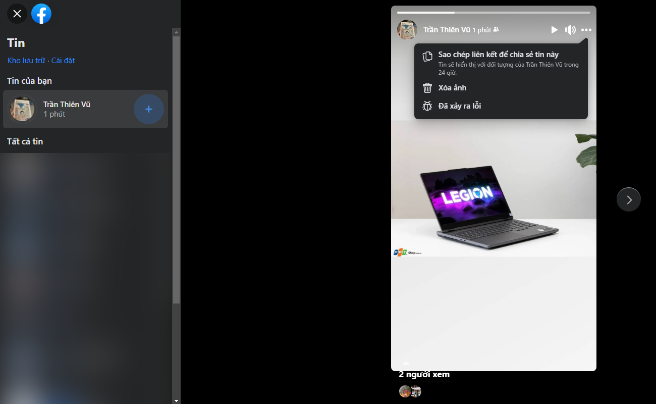 Facebook Story trên máy tính (Ảnh 6)