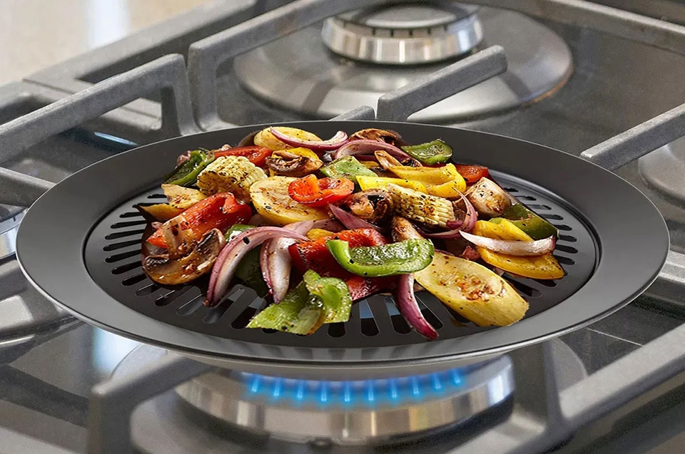 Nướng thức ăn trên bếp gas - Ảnh 07