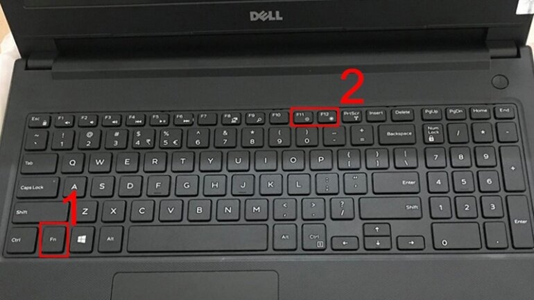 tăng độ sáng màn hình laptop Dell 2