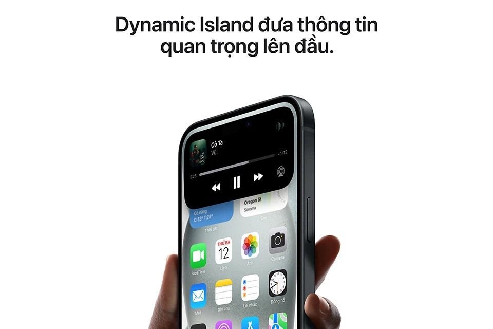 iPhone 15 có màn hình Dynamic Island