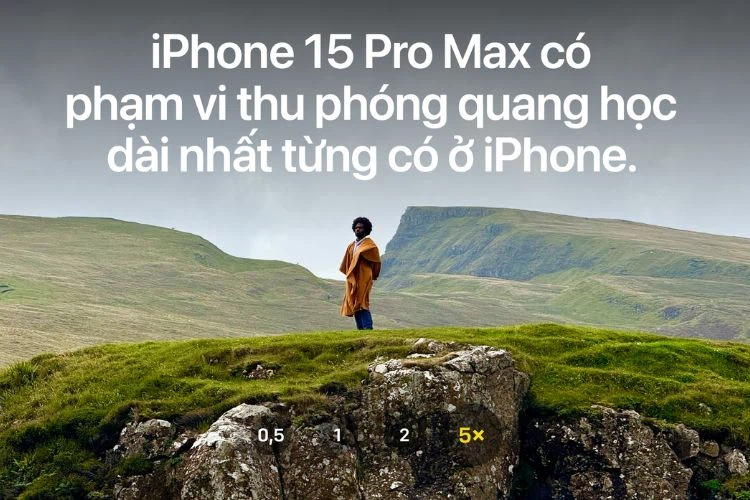 iPhone 15 Pro Max có khả năng zoom quang 5x. Nguồn ảnh: Apple