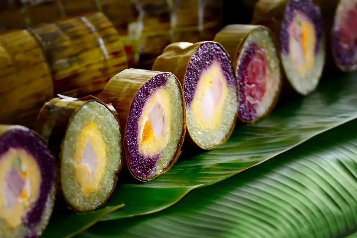 chiên bánh tét bằng nồi chiên không dầu - hình 1