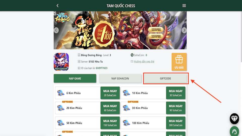 Hướng dẫn nhập code Tam Quốc Chess cực đơn giản và cập nhật mới nhất đến tháng 9/2023 hình 4
