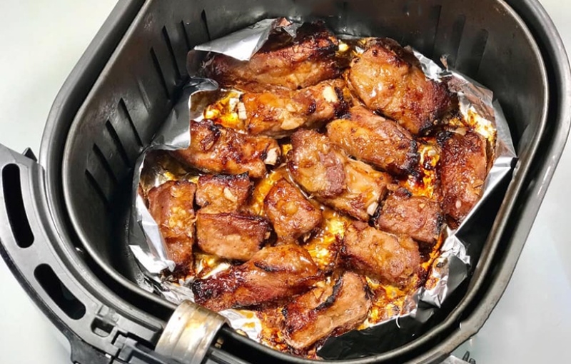 Thịt nướng mật ong bằng nồi chiên không dầu hình 3