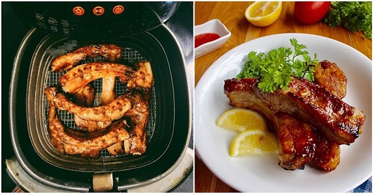 Đặt giờ, chỉnh nhiệt nồi phù hợp chiên thịt