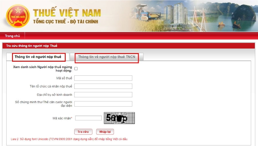 Tra cứu thông tin người nộp thuế hình 2