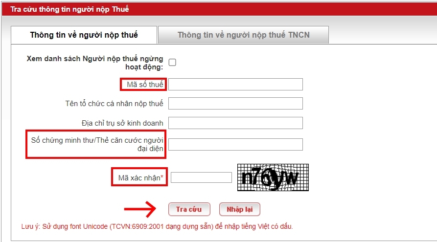 Tra cứu thông tin người nộp thuế hình 3