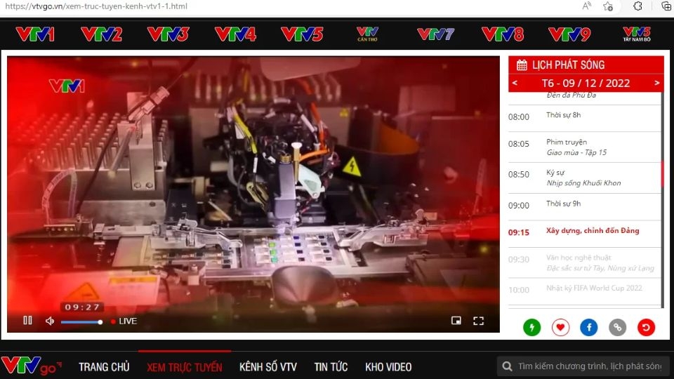 Ngoài cài đặt VTV GO trên điện thoại, người dùng có thể xem trên trang web trực tuyến ở máy tính, laptop