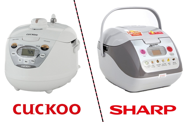 So sánh nồi cơm điện Cuckoo và Sharp