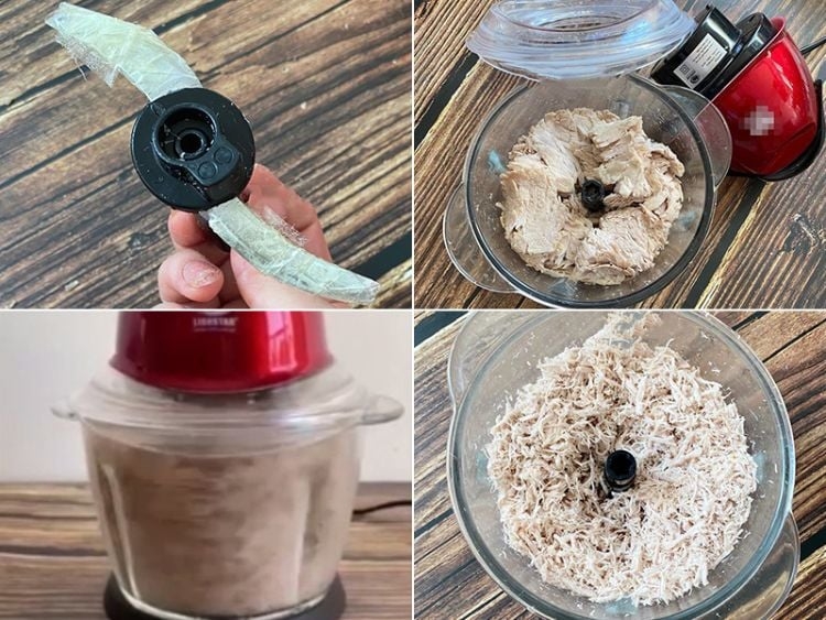 Sau khi thịt nấu chín, tắt bếp và để nguội.