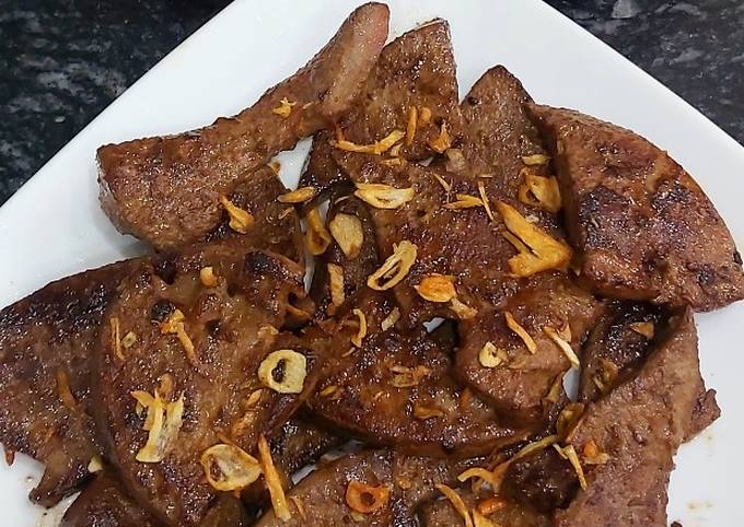 Nướng gan bằng nồi chiên không dầu