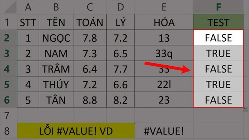 Những lỗi #VALUE thường gặp trong Excel và cách khắc phục (Hình 8)
