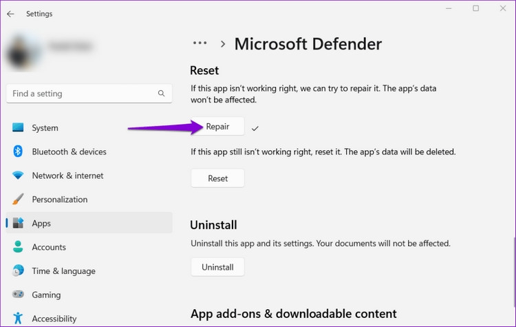 Làm gì khi không thể đăng nhập Microsoft Defender trên Windows 11 (4)