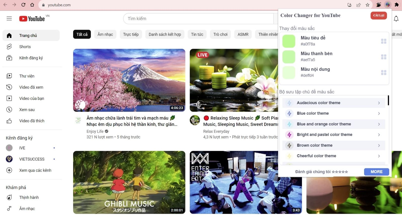 giao diện mới của Youtube 6