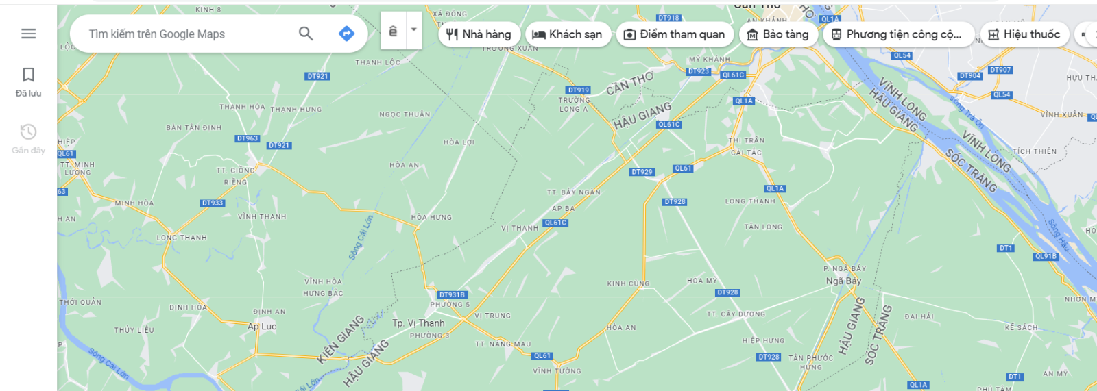 Khởi động ứng dụng Google Maps trên máy tính
