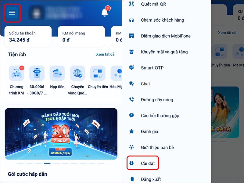 Hướng dẫn kích hoạt Smart OTP trên ứng dụng My MobiFone - hình 1