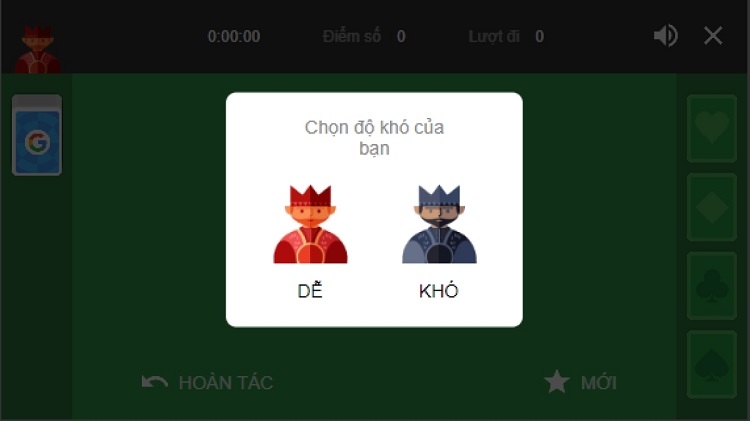 Chọn chế độ chơi theo ý muốn