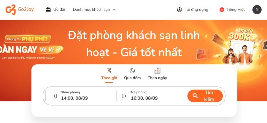 Kết quả tìm kiếm khách sạn gần đây trên Go2Joy