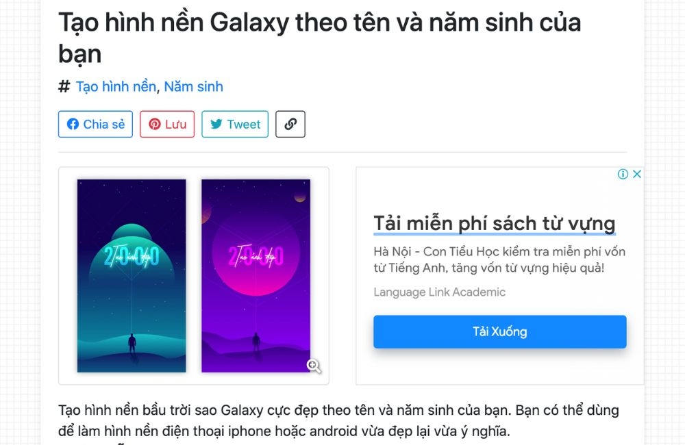 tạo hình nền online