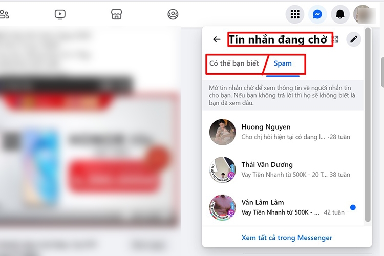 Cách bỏ spam trên Messenger mà không cần nhắn tin (Hình 1)