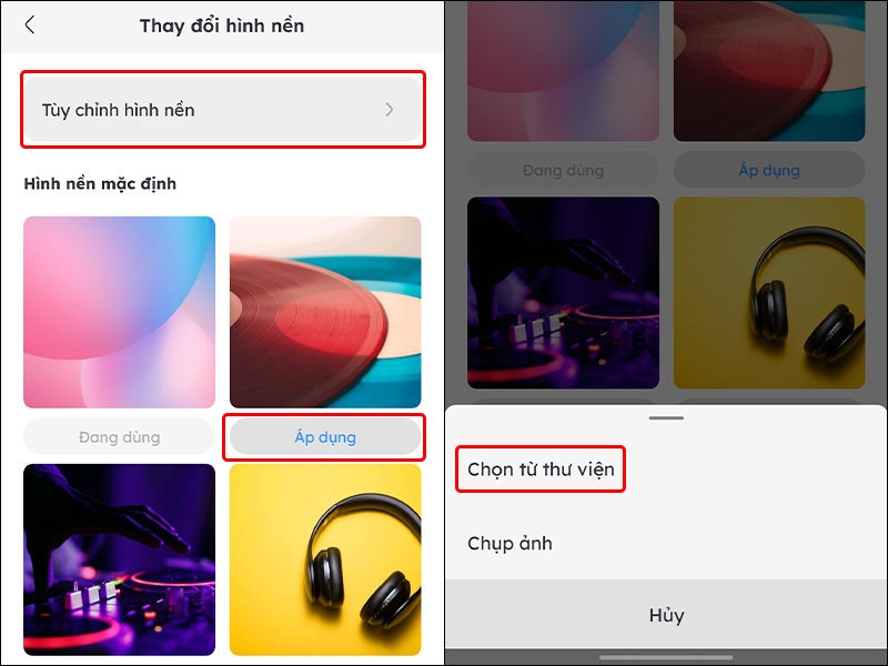 Cách thay đổi hình nền trên ứng dụng Nhaccuatui - hình 3