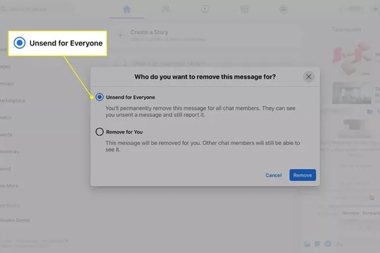 Tại sao không thu hồi tin nhắn trên Messenger được (Hình 1)