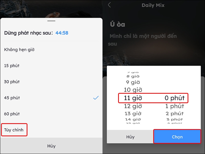 Cách hẹn giờ tắt nhạc trên ứng dụng Nhaccuatui - hình 3