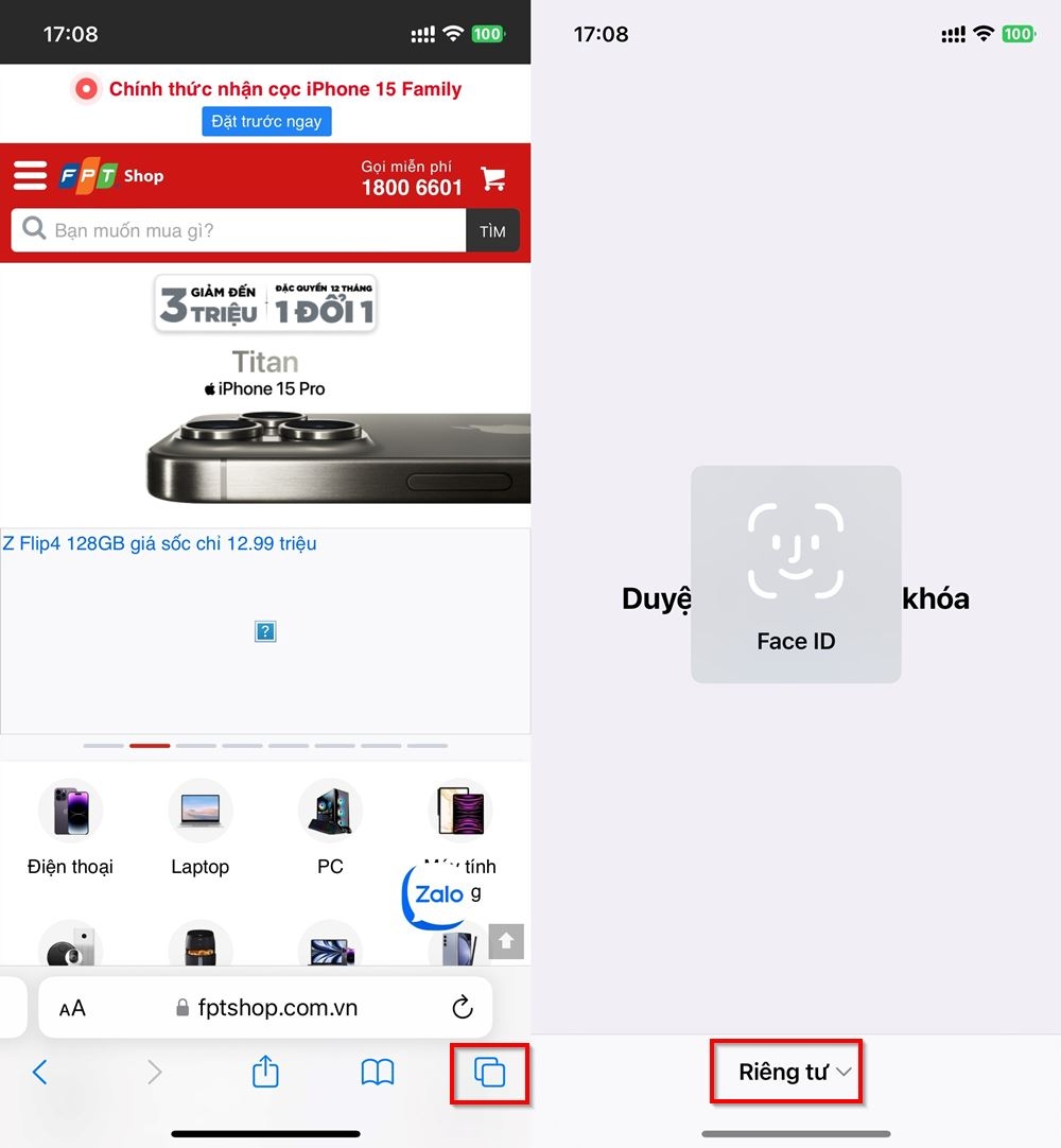 Cách khóa tab ẩn danh Safari trên iPhone chạy iOS 17 chính thức 2