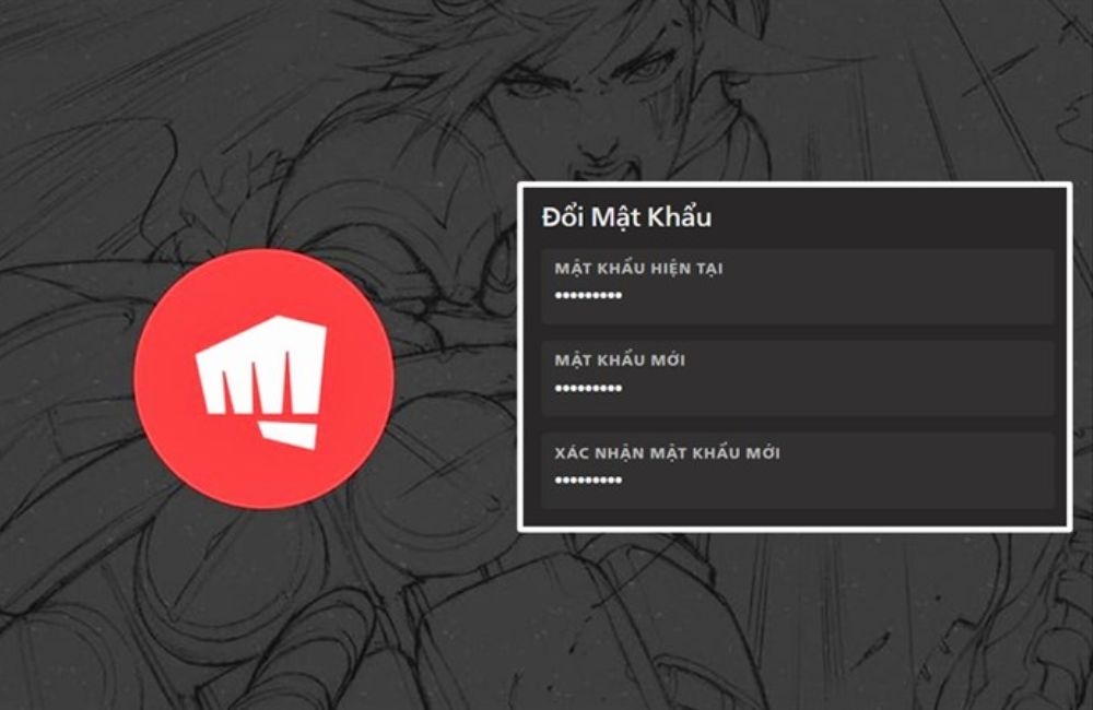 đổi password Riot