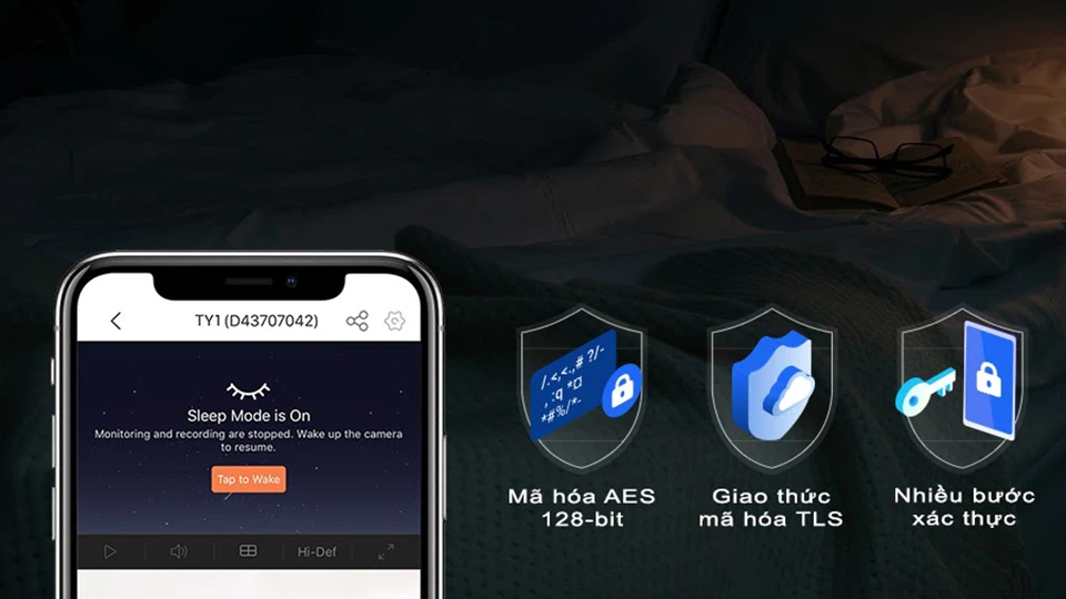 có chế độ riêng tư, cho phép tắt hoạt động và ghi hình tạm thời.