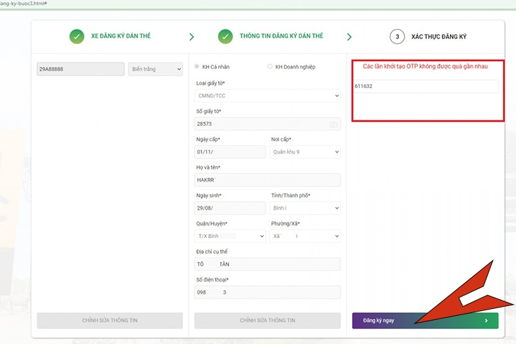 Hotline tổng đài VETC 24/7 số bao nhiêu? Hướng dẫn cách đăng ký tài khoản VETC (Hình 7)