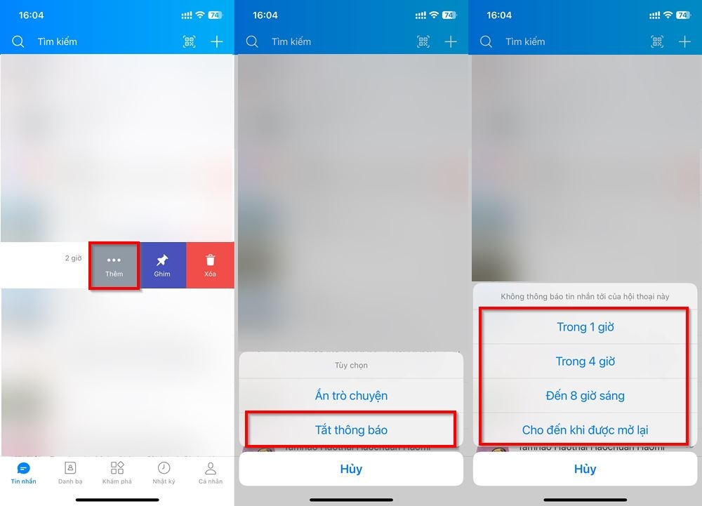 Cách tắt thông báo một người cụ thể trên Zalo 3