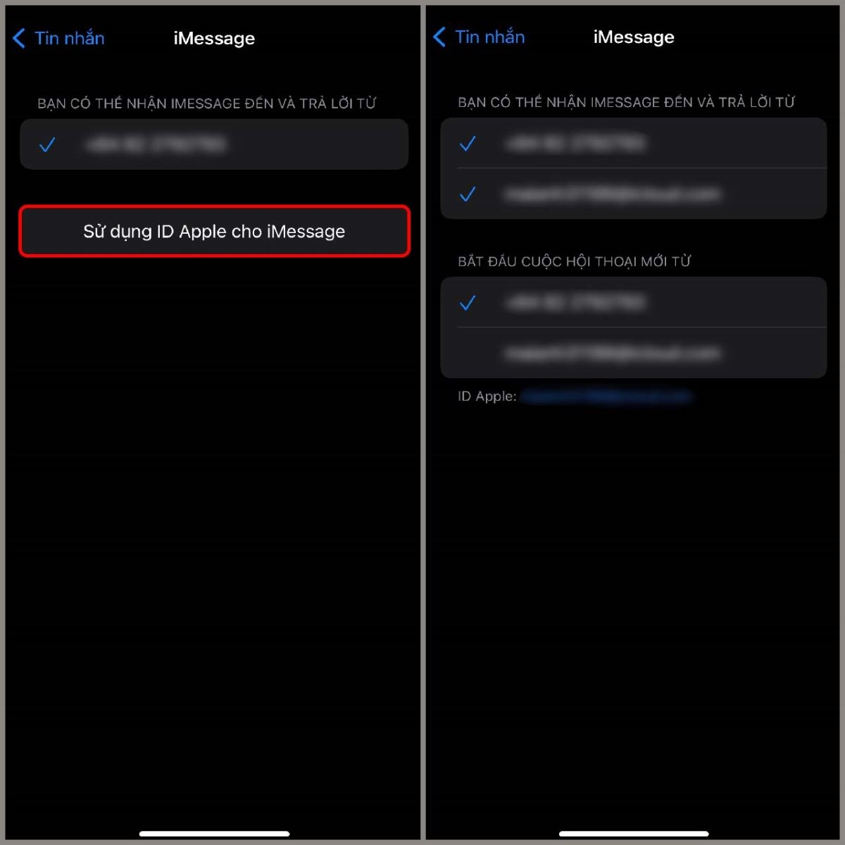 kích hoạt iMessage 4