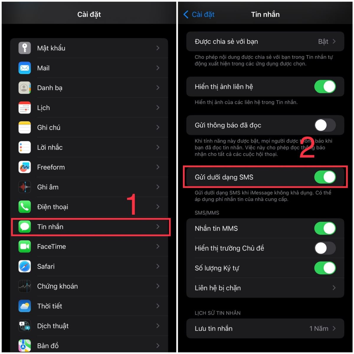 kích hoạt iMessage 5