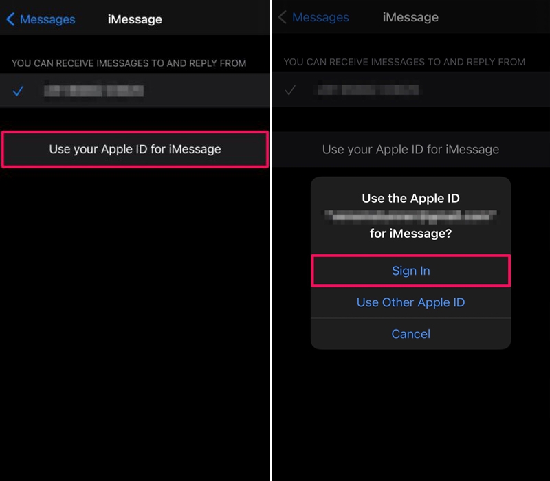 kích hoạt iMessage 7