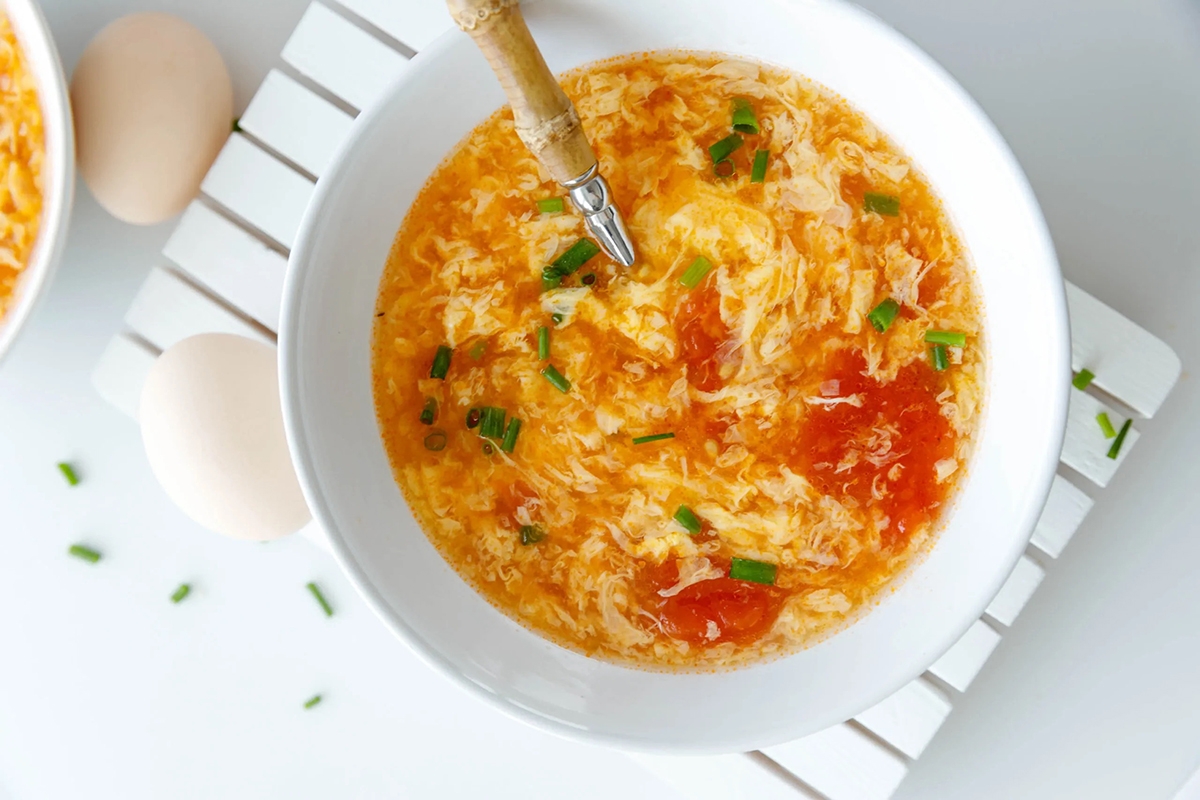 canh trứng cà chua - hình 1