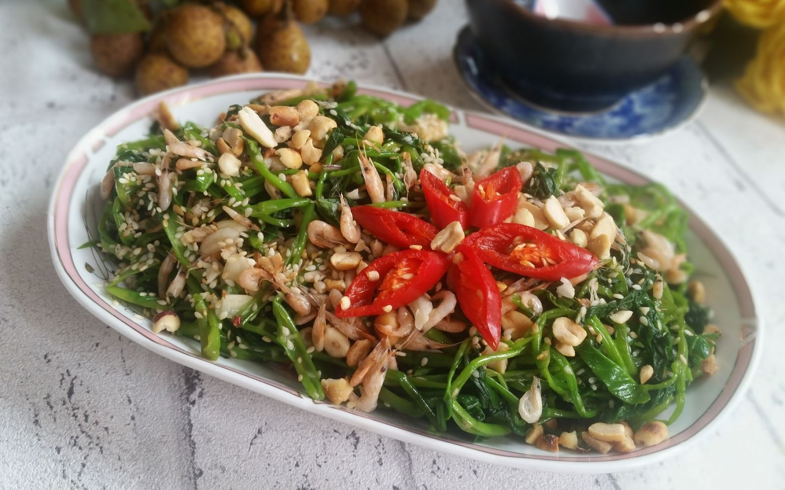 nộm rau muống 11