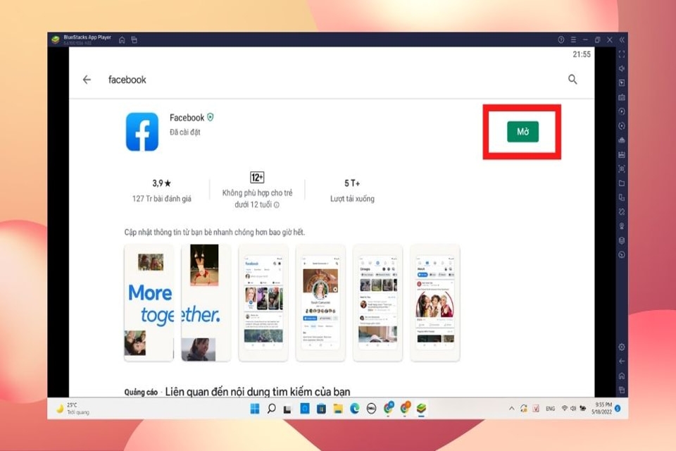 Tải Facebook về máy tính 11